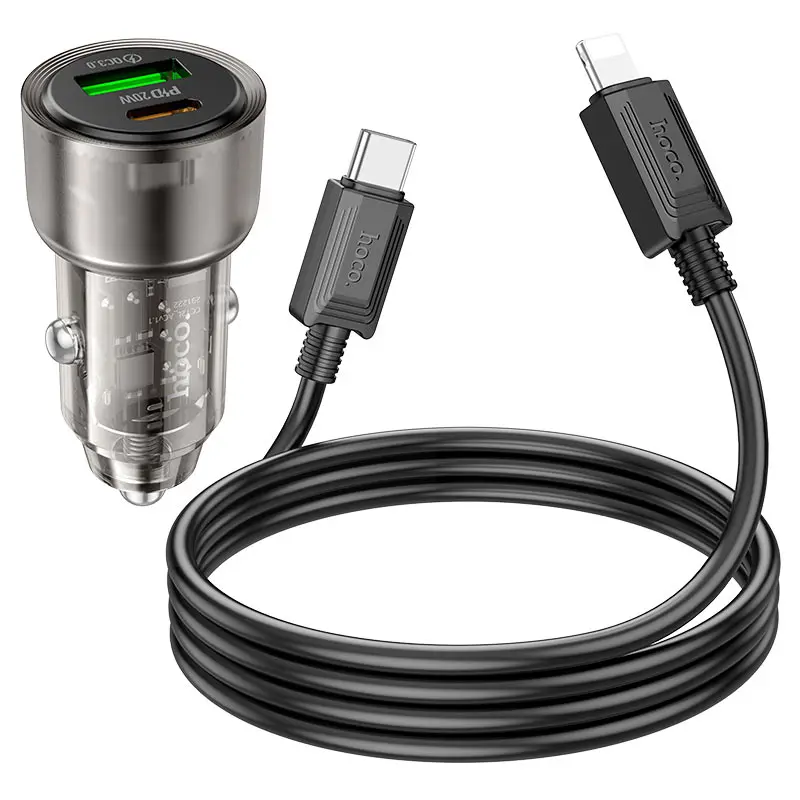 Автомобільне зарядне HOCO Z52 Spacious PD38W чорний), зображення 6