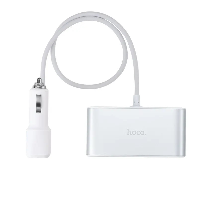 Автомобільне зарядне HOCO Z13 3 гнізда прикурювача, 2USB, 2,1A, LCD), зображення 6 Автомобільне зарядне HOCO Z13 3 гнізда прикурювача, 2USB, 2,1A, LCD), зображення 6