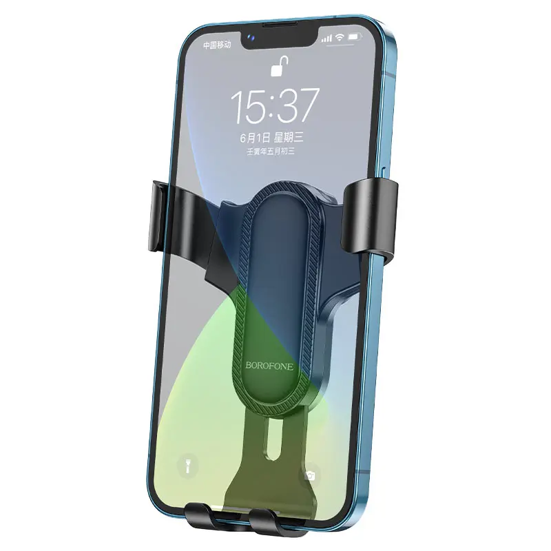 Автотримач BOROFONE BH74, в решітку, з автозахопленням, чорний), зображення 5