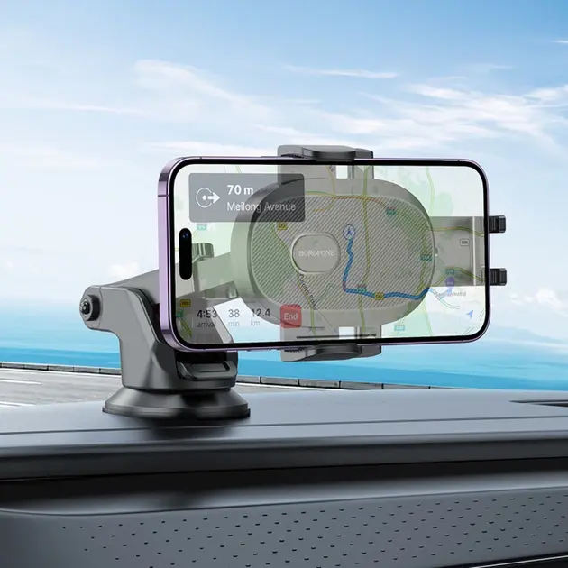 Автотримач BOROFONE BH93 на присосці, чорний), зображення 5