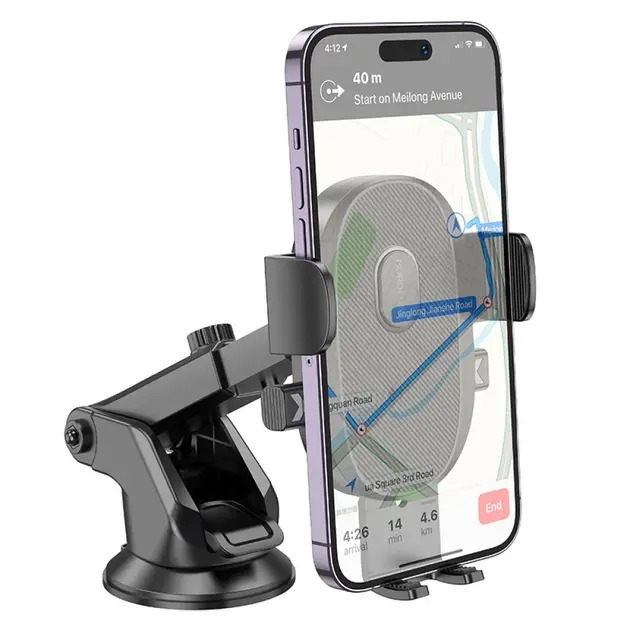 Автотримач BOROFONE BH93 на присосці, чорний), зображення 8