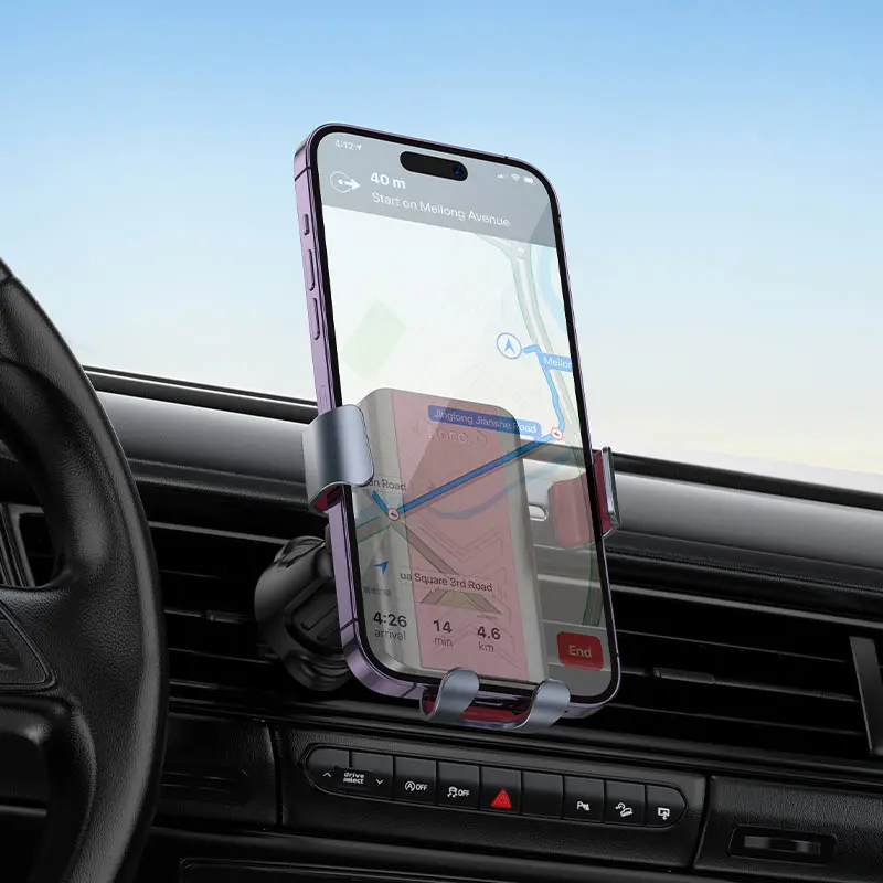 Автотримач HOCO H70 Gamble gravity з автозахопленням, чорний), зображення 4