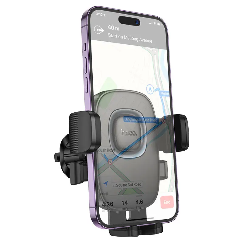 Автотримач HOCO H75 Crown металічний сірий), зображення 5