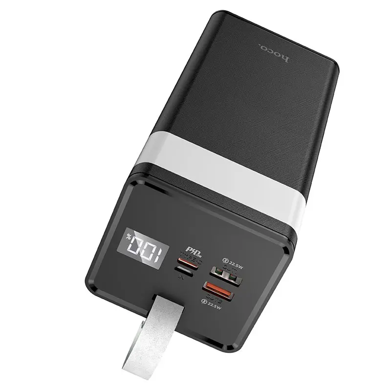 power bank Hoco J86A 50000mAh PD20W QC3.0 LCD Lamp чорний), зображення 3 power bank Hoco J86A 50000mAh PD20W QC3.0 LCD Lamp чорний), зображення 3
