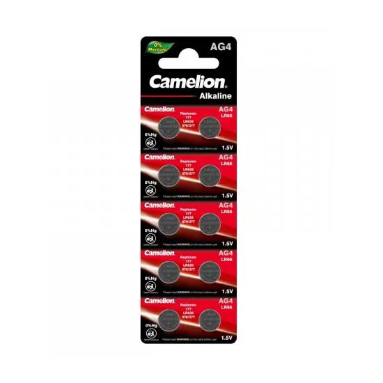 Батарейка лужна CAMELION AG 4 / 10 BL на батарейки.com.ua