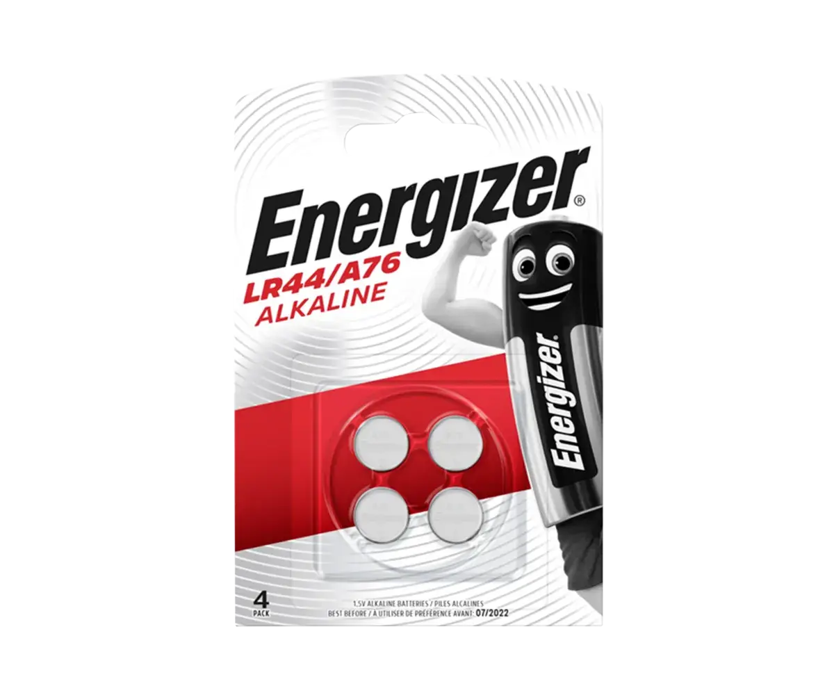 батарейка лужна Energizer Alkaline LR44 PBL-4BL від батарейки.com.ua