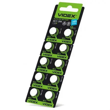 батарейка лужна Videx AG 13 (LR44) BLISTER CARD 10 pcs), зображення 2