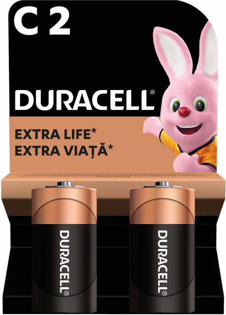 Батарейка DURACELL C/LR14/ MN1400 04*10 1x2 шт. - купити на батарейки.com.ua