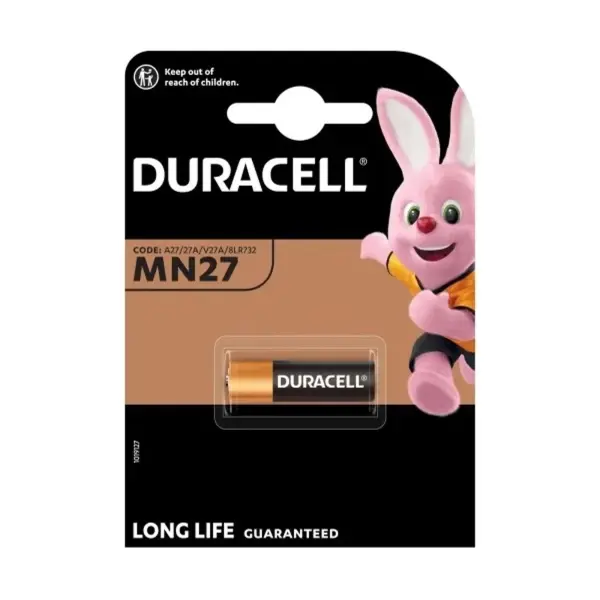 Alt text: Батарейка DURACELL MN27 BLN 01x10 1 шт на сайті батарейки.com.ua