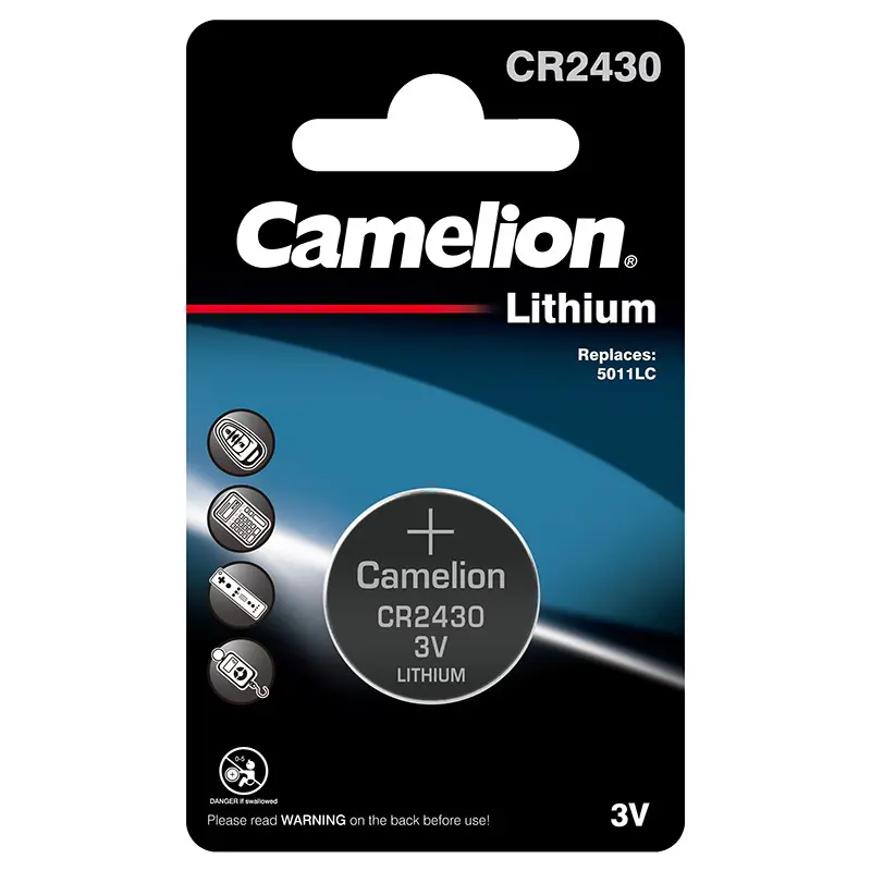 Літієва батарейка CAMELION CR 2430 / 1 BL від батарейки.com.ua