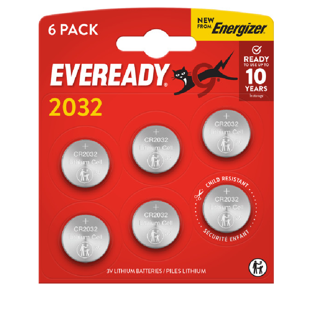 Батарейка літієва ENERGIZER EVEREADY CR2032 6BL від батарейки.com.ua
