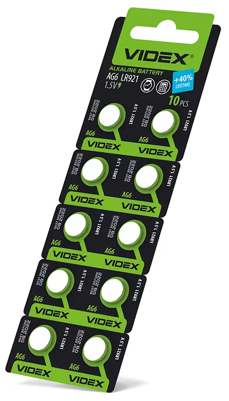 батарейка лужна Videx AG 6 (LR920) BLISTER CARD 10 pcs), зображення 4