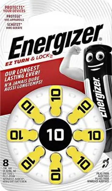 Батарейка в слуховий апарат ENERGIZER ZA10 8BL від батарейки.com.ua