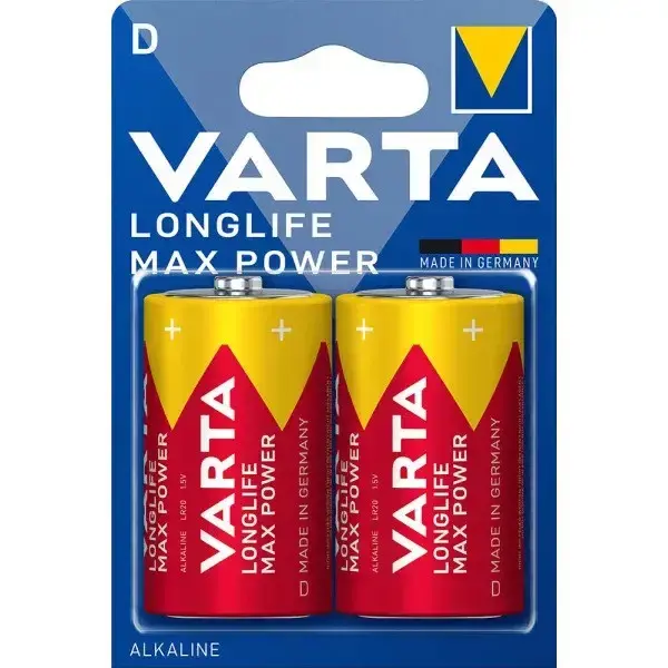 Батарейка VARTA 4720 (LR20) LONGLIFE Max-Power 1x2 BL - купити на батарейки.com.ua