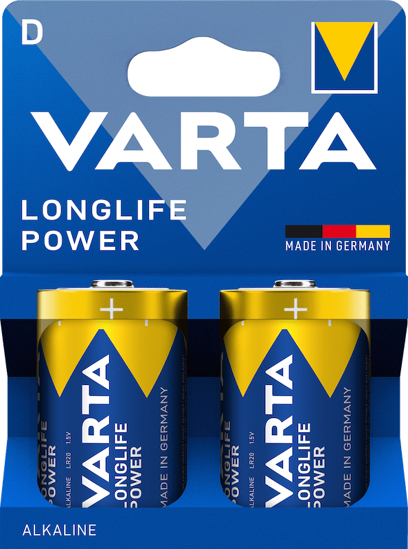 Батарейка VARTA 4920 (LR20) LONGLIFE Power 1x 2BL від батарейки.com.ua