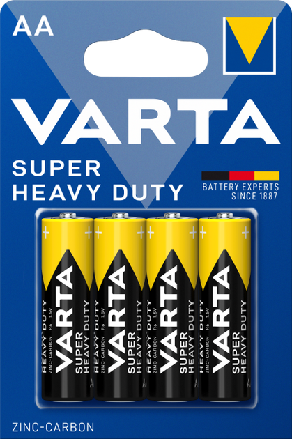 Батарейка VARTA AA R6 Super heavy duty 2006 4BL від батарейки.com.ua