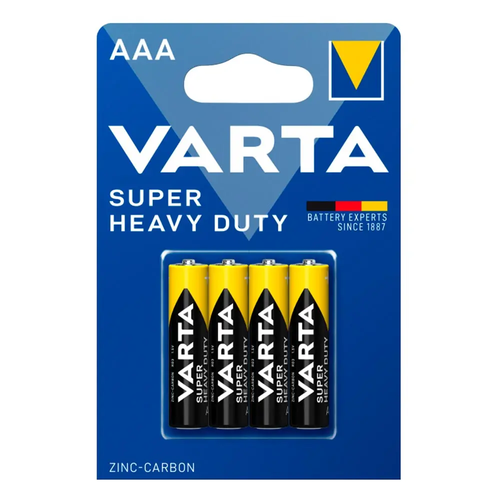 Батарейка VARTA AA R6 Super heavy duty 2006 4BL), зображення 3 Батарейка VARTA AA R6 Super heavy duty 2006 4BL), зображення 3