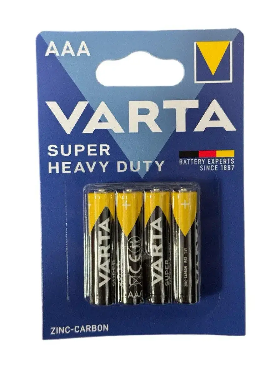 Батарейка VARTA AAA R03 Super heavy duty 2003 4BL), зображення 3 Батарейка VARTA AAA R03 Super heavy duty 2003 4BL), зображення 3
