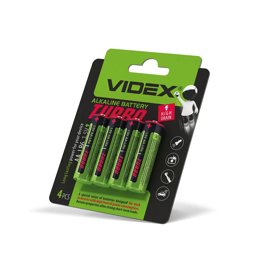 Батарейка Videx LR06 Turbo 4BL), зображення 4