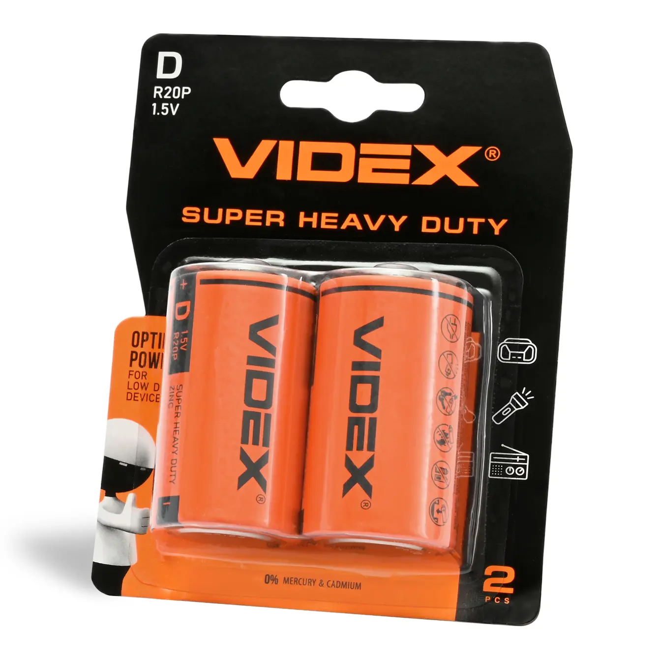 Батарейка VIDEX R20 D 2bl від батарейки.com.ua