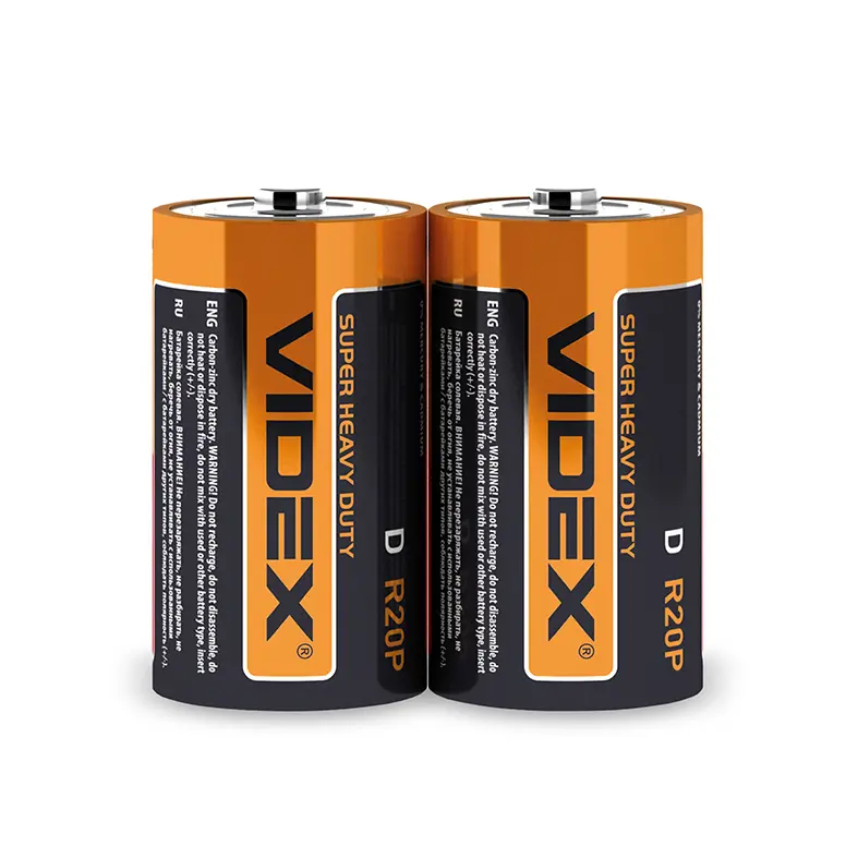 Батарейка Videx R20 2шт shrink), зображення 4 Батарейка Videx R20 2шт shrink), зображення 4