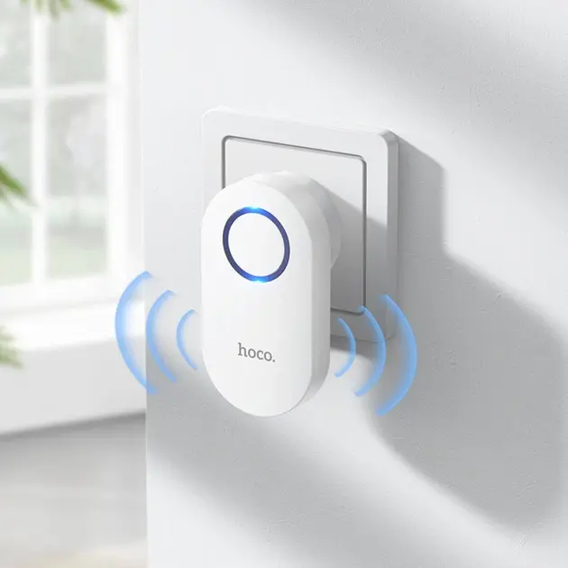 Безпровідний дзвінок Hoco HI25 wireless doorbell Білий), зображення 3