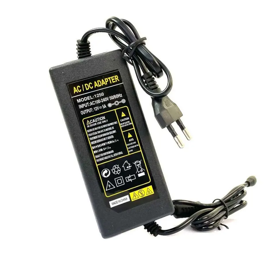 Блок живлення Arexes 12V 5A, штекер 5.5x2.5 від батарейки.com.ua