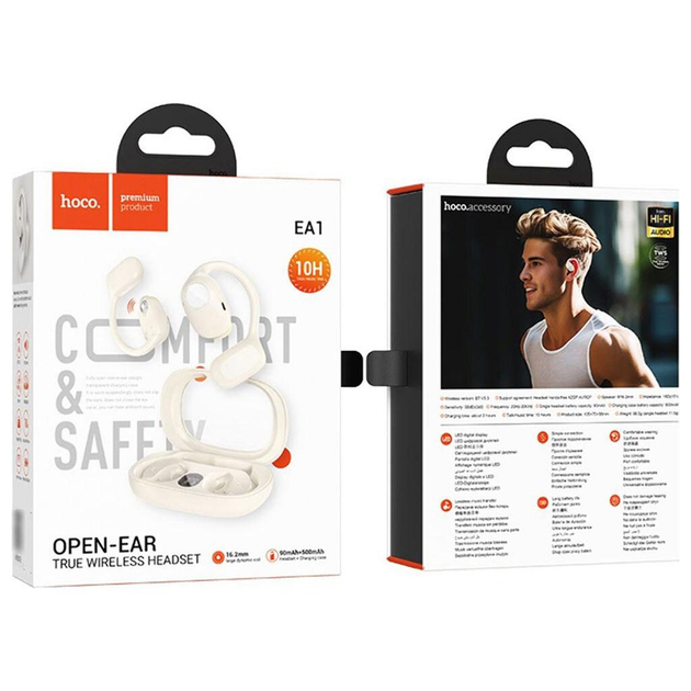 bluetooth Навушники TWS HOCO EA1 Spectrum true wireless BT headset білі), зображення 4