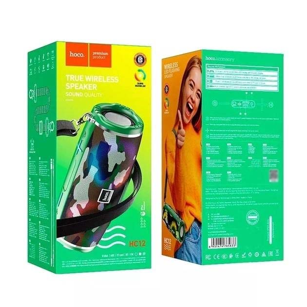 Портативна колонка HOCO HC12 Sports BT Зелений камуфляж (акумулятор 1200 mAh, IPX4)), зображення 3