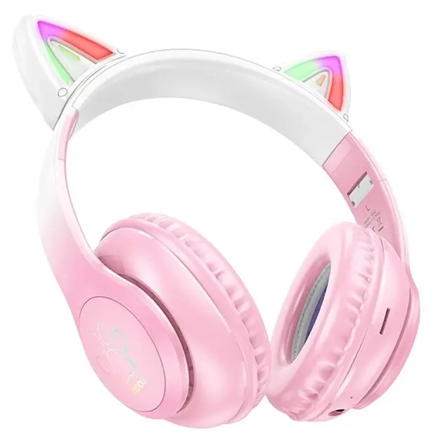 Bluetooth гарнітура Hoco W42 Bluetooth V5.3 вишневий від батарейки.com.ua