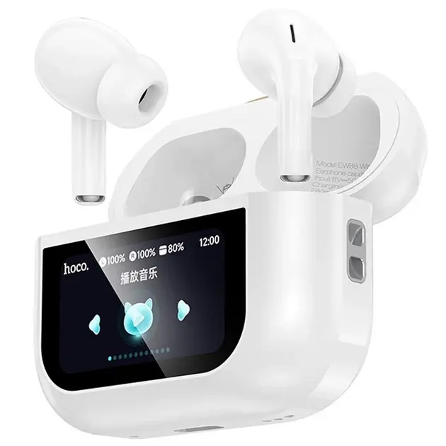bluetooth гарнитура (TWS, AirDots )HOCO EW88 Rampino із сенсорним екраном та активним шумозаглушенням (ANC)