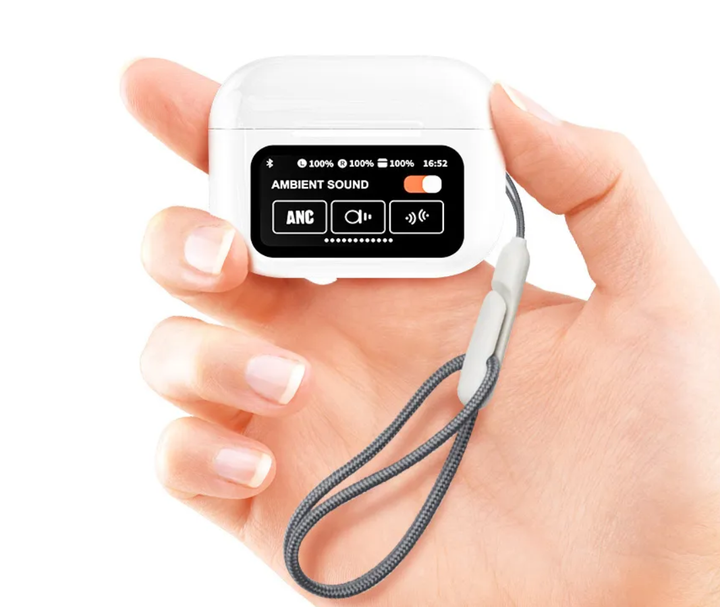 Bluetooth навшуники TWS A9 Pro TouchScreen ANC/ENC білі), зображення 2
