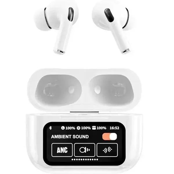 Bluetooth навшуники TWS A9 Pro TouchScreen ANC/ENC білі), зображення 8