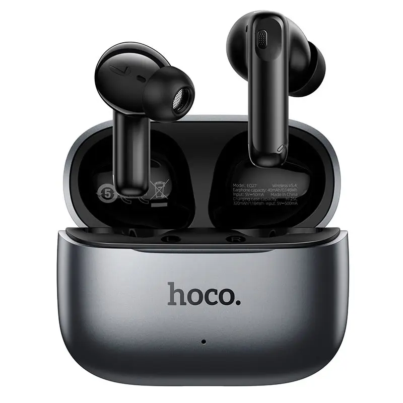 Bluetooth навушники HOCO EQ27 TWS Fun ANC+ENC APP metal gray), зображення 10