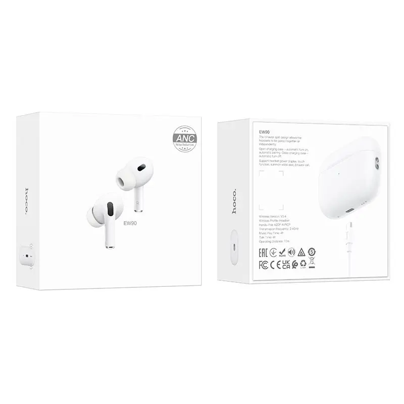 Bluetooth навушники HOCO EW90 TWS, AirDots бездротове шумопоглинання ANC+ENC білі), зображення 2