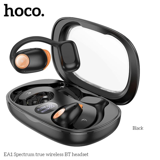 bluetooth навушники TWS HOCO EA1 Spectrum TWS, BT5.3, до 10 годин чорні), зображення 8