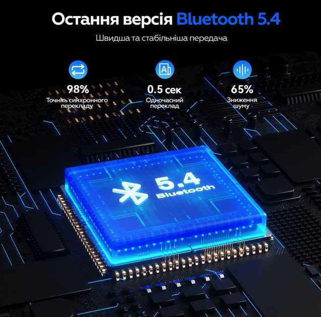Bluetooth навушники TWS XO G37 BT5.4 Leather Patter Al Translate OWS Headset чорні, з ШІ перекладачем), зображення 2