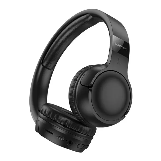Bluetooth новушники BOROFONE BO32 Show TWS BT5.4б TF. AUX чорні), зображення 3