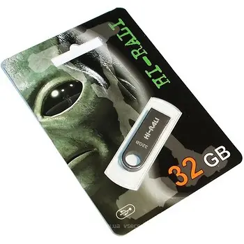 флешка Hi-Rali 32GB Shuttle чорний від батарейки.com.ua