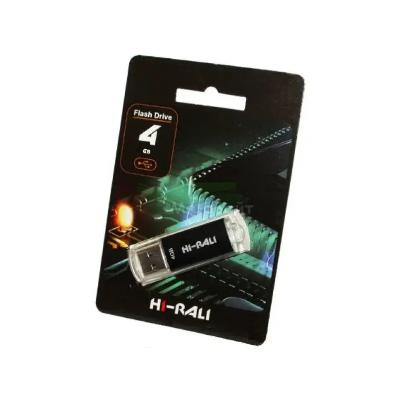 флешка Hi-Rali 4GB Rocket чорний), зображення 2