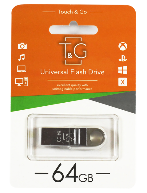 флеш-драйв T&G 026 64GB металева від батарейки.com.ua