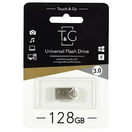 флешка T&G 106 128GB USB3.0 металева від батарейки.com.ua