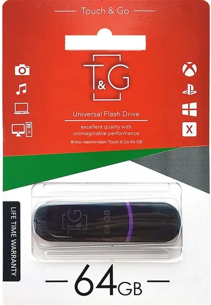 флеш-драйв T&G 012 Jet series 64GB Black ), зображення 2