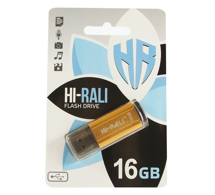 флешка Hi-Rali 16GB Stark золото), зображення 3 флешка Hi-Rali 16GB Stark золото), зображення 3