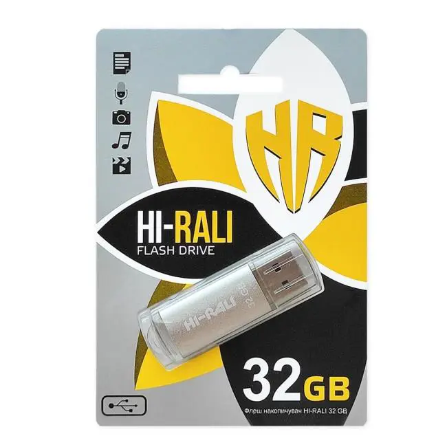 флешка Hi-Rali 32GB Rocket срібло), зображення 2
