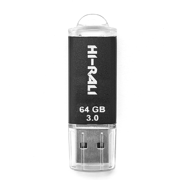 флешка Hi-Rali 64GB USB3.0 Rocket чорний), зображення 2 флешка Hi-Rali 64GB USB3.0 Rocket чорний), зображення 2