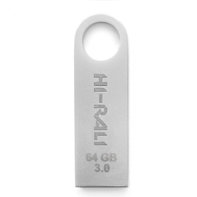 флешка Hi-Rali 64GB USB3.0 Shuttle срібло металева), зображення 3