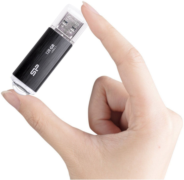 флешка SILICON POWER BLAZE B02 128GB USB 3.0 чорний), зображення 4 флешка SILICON POWER BLAZE B02 128GB USB 3.0 чорний), зображення 4