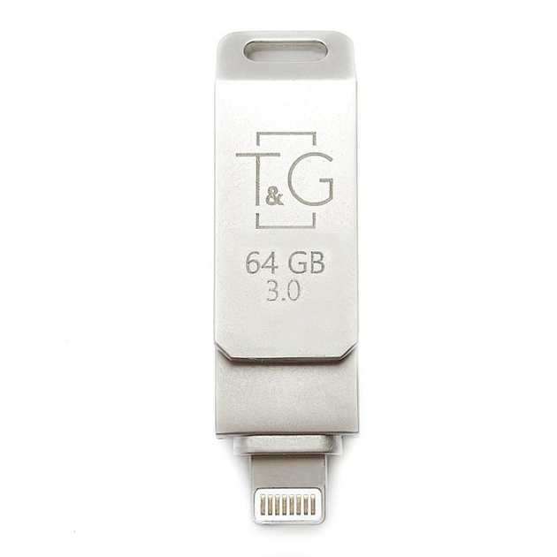 флешка T&G 008 64GB USB+lightning 3.0 металева), зображення 4 флешка T&G 008 64GB USB+lightning 3.0 металева), зображення 4