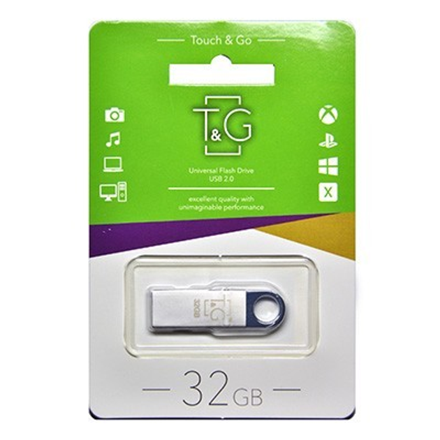 флешка T&G 026 32GB металева від батарейки.com.ua